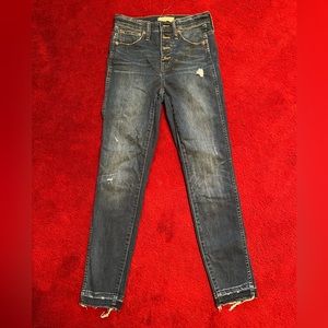 Madewell High Rise Distressed Skinny Jeans